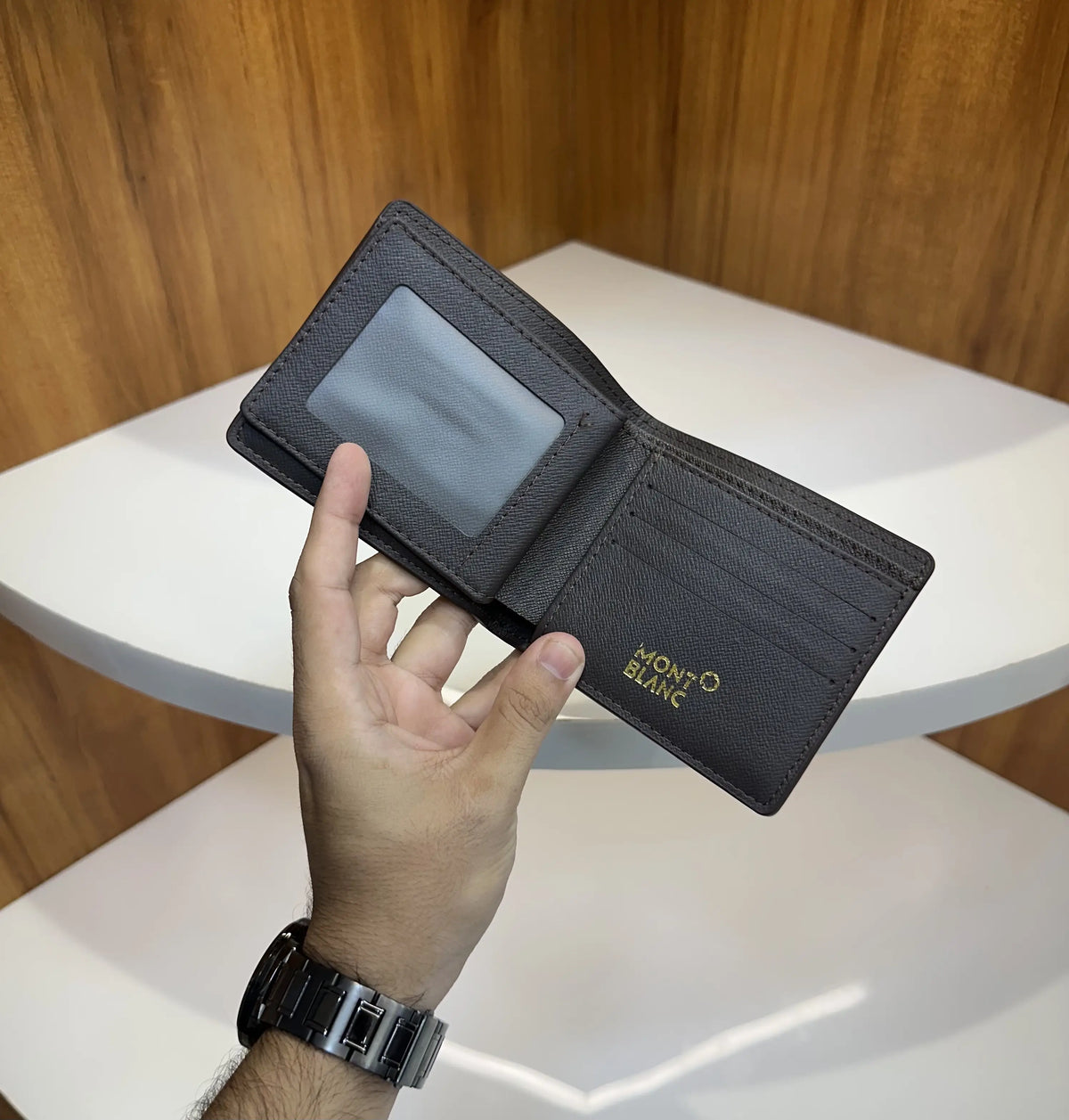 Mont Blan c Premium Wallet Dark Brown mb110
