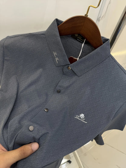 Loro Piana Dark Grey Imported Luxury Shirt