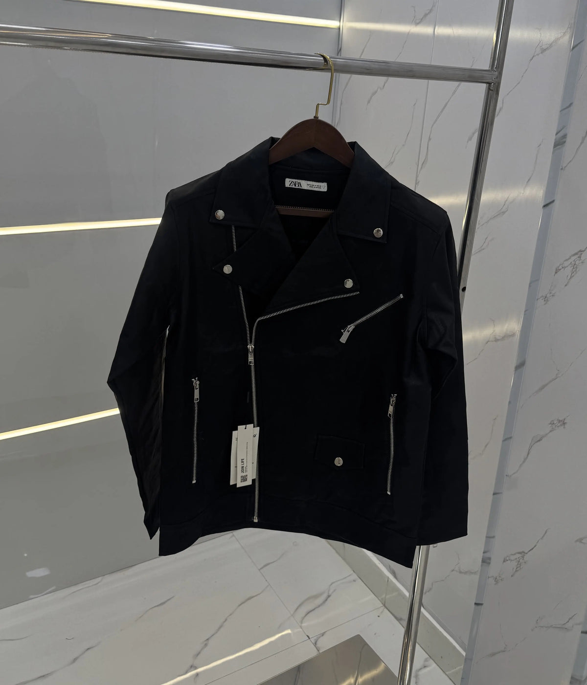 Zar a Cross Zip Premium Leather Jacket