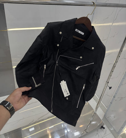 Zar a Cross Zip Premium Leather Jacket