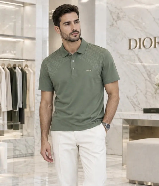 Christian Dio r Green Luxury Polo T-shirt