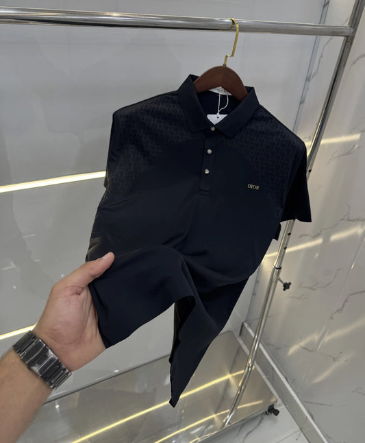 Christian Dio r Black Luxury Polo T-shirt