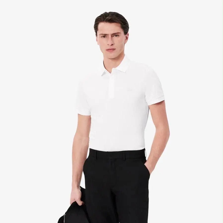 Lacost e White Embroidery Logo Premium Polo T-Shirt
