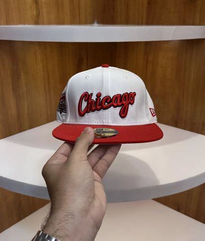Chicag o Premium Imported Cap White Red