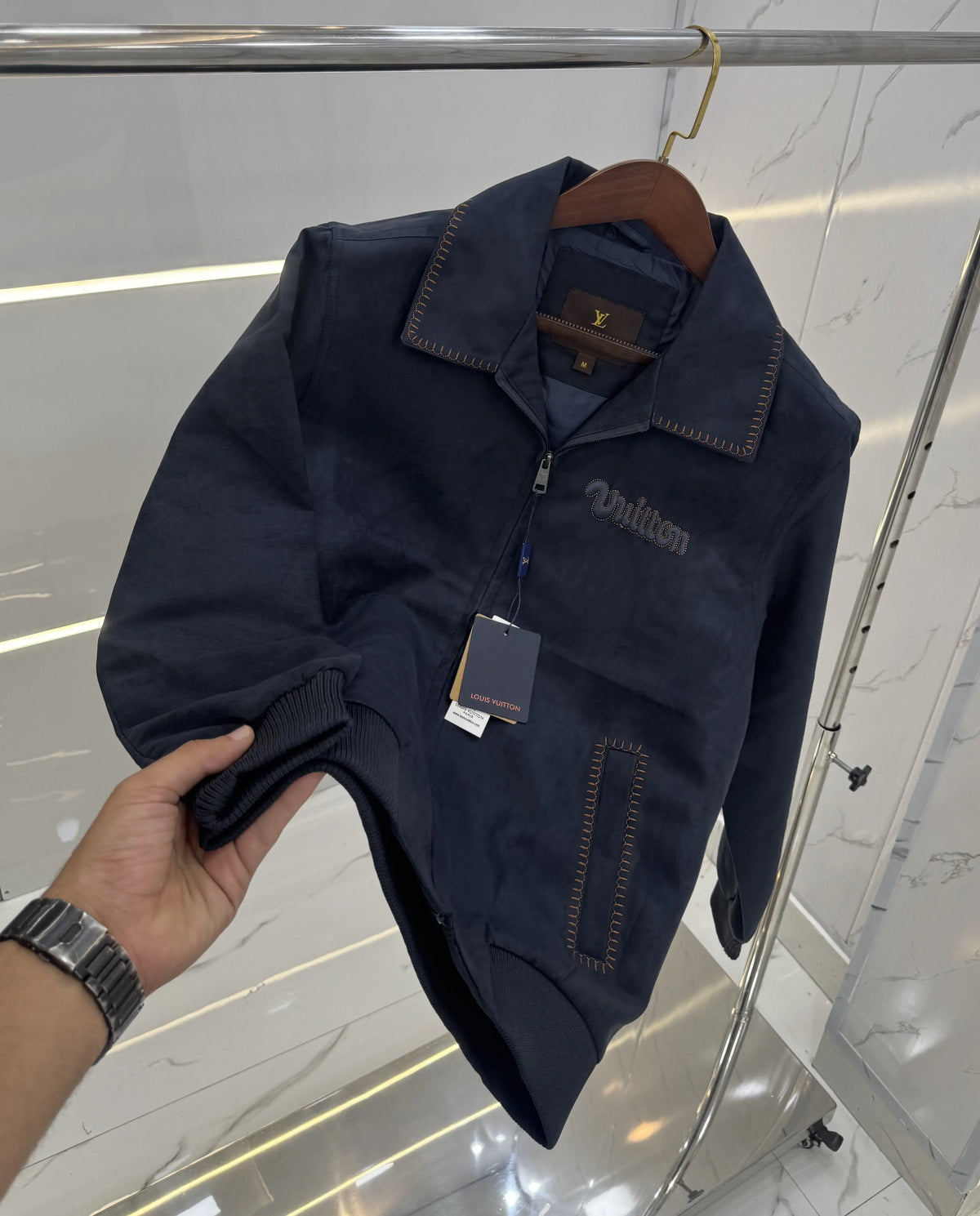 Louis Vuitto n Navy Blue Sweado Jacket