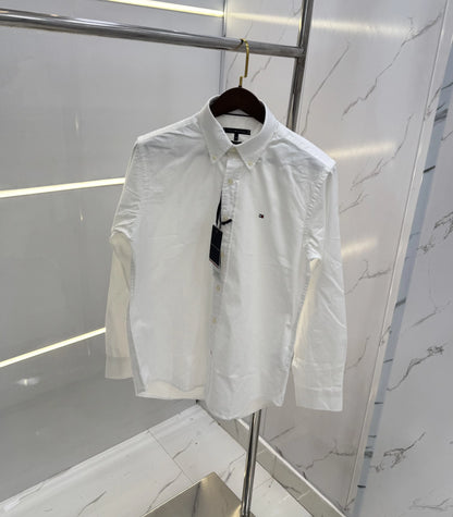 Tommy Hilfiger White Embroidery Logo Premium Shirt