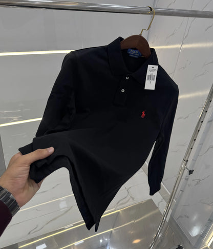 Ralph Laure n Black Embroidery Logo Premium Full Sleeves Polo T-Shirt