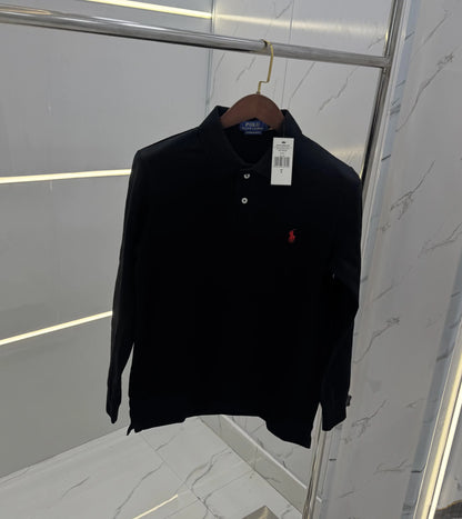Ralph Laure n Black Embroidery Logo Premium Full Sleeves Polo T-Shirt