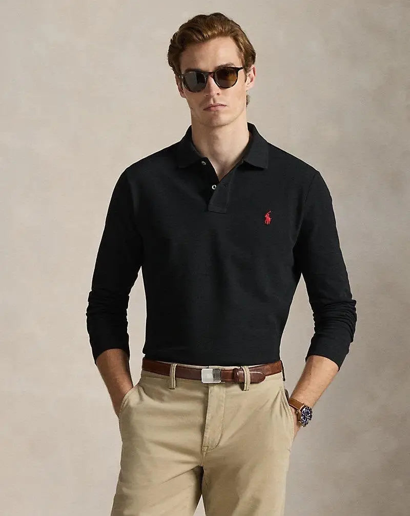 Ralph Laure n Black Embroidery Logo Premium Full Sleeves Polo T-Shirt