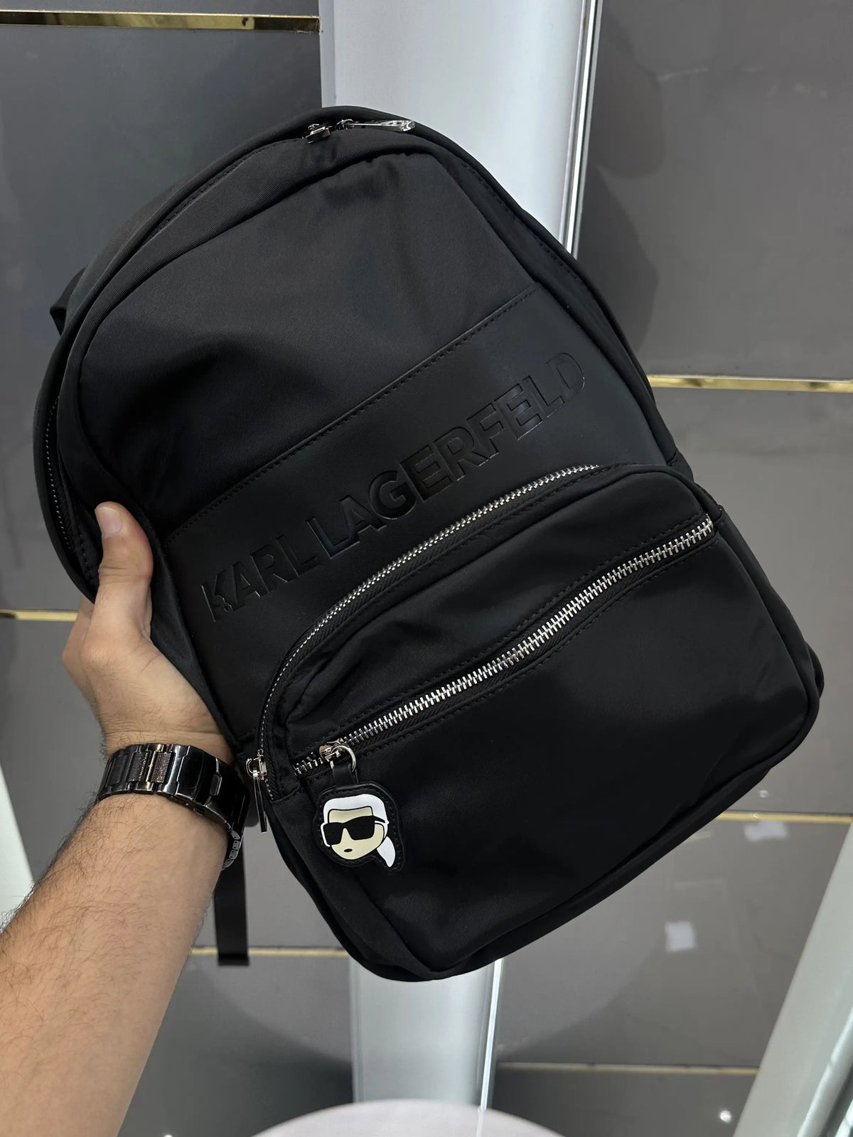 Karl Lagerfel d Imported BackPack Black k89