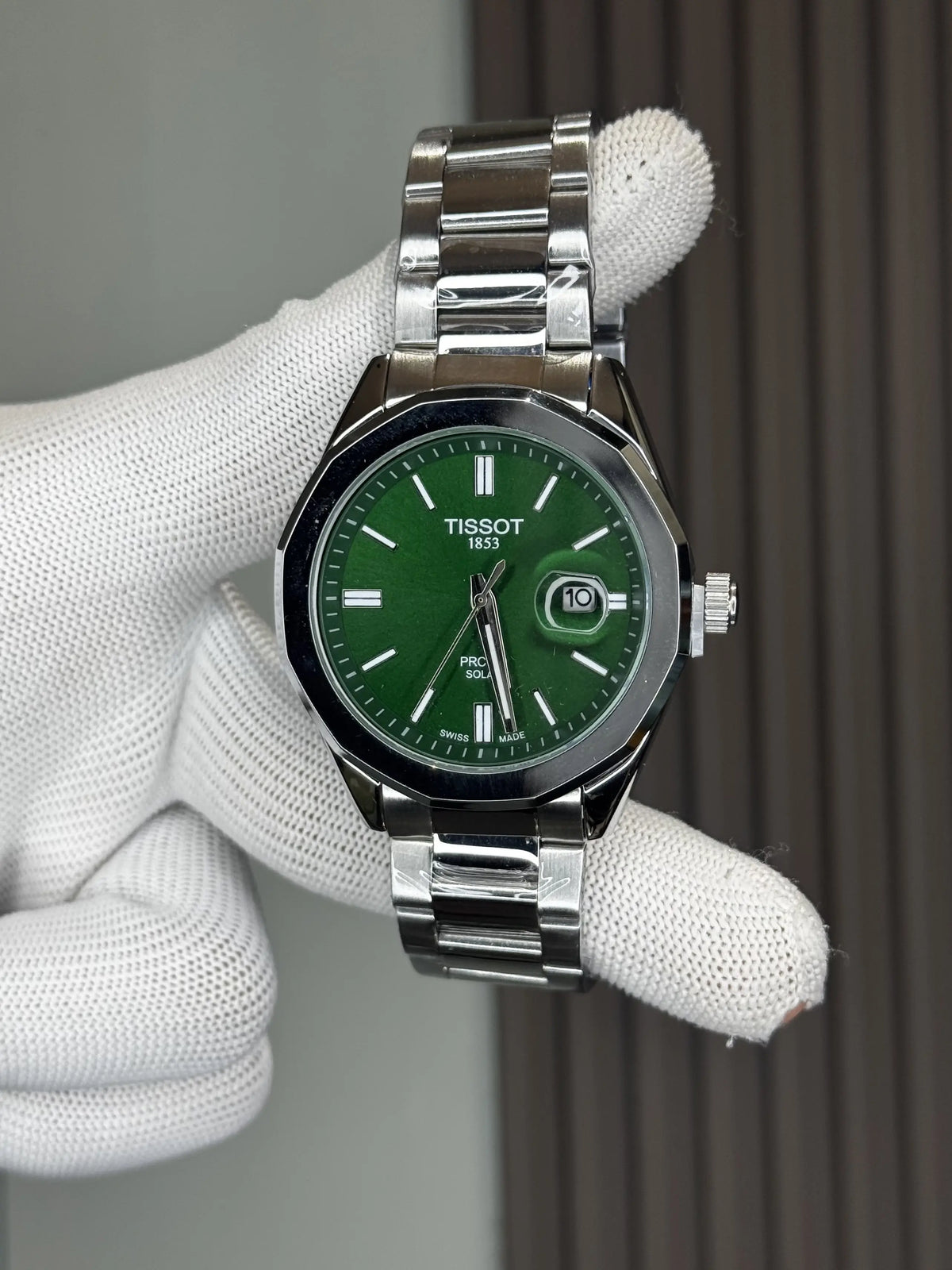 Tisso t Prc100 Silver Green Premium Watch