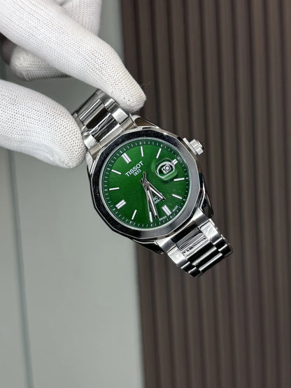 Tisso t Prc100 Silver Green Premium Watch