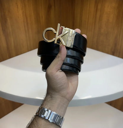 Calvin Klei n Reversible Premium Imported Belt Gold ck2098