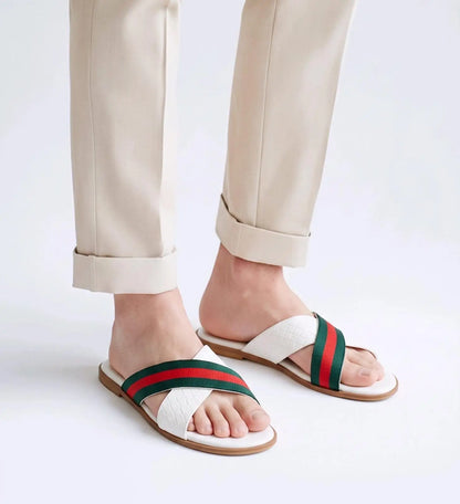 Gucci_Cross White Premium Slide