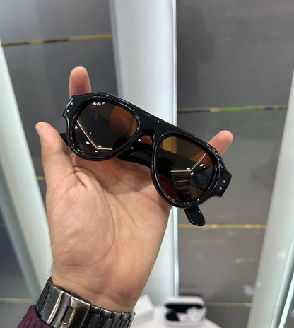 RB Puffer Avaitor Brown Glass