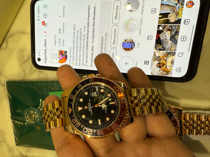 Rolexx GMT-Master-IIOyster,Virat Kholi, Everose gold