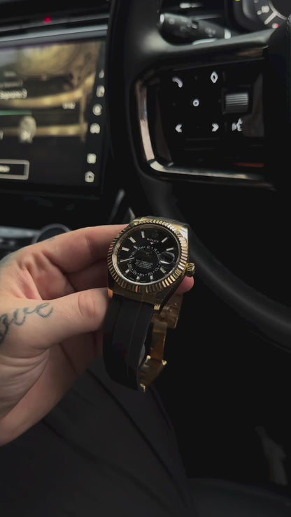 ROLEX SKY DWELLER OYSTERFLEX (GOLD BLACK)