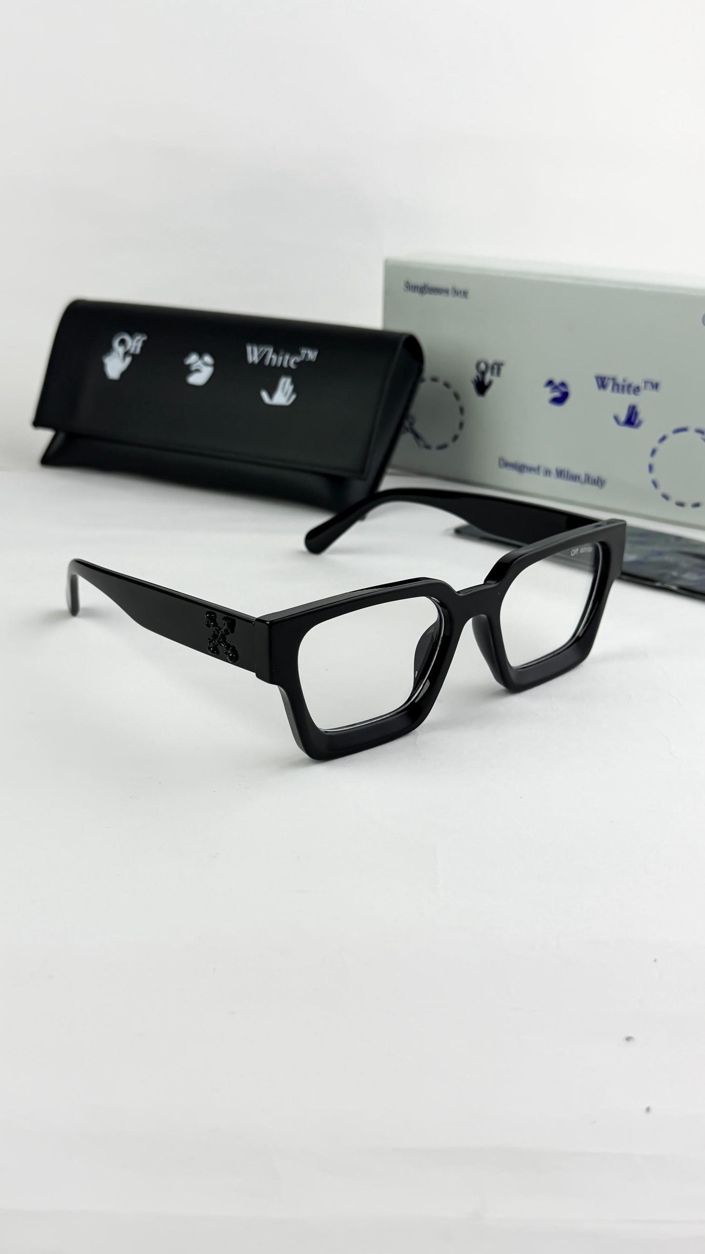 Off White Premium Jet BLACK Frame