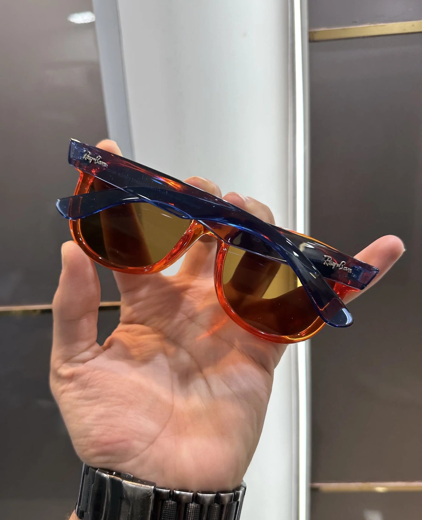 RB 0502 ORANGE BLUE PREMIUM SUNGLASS