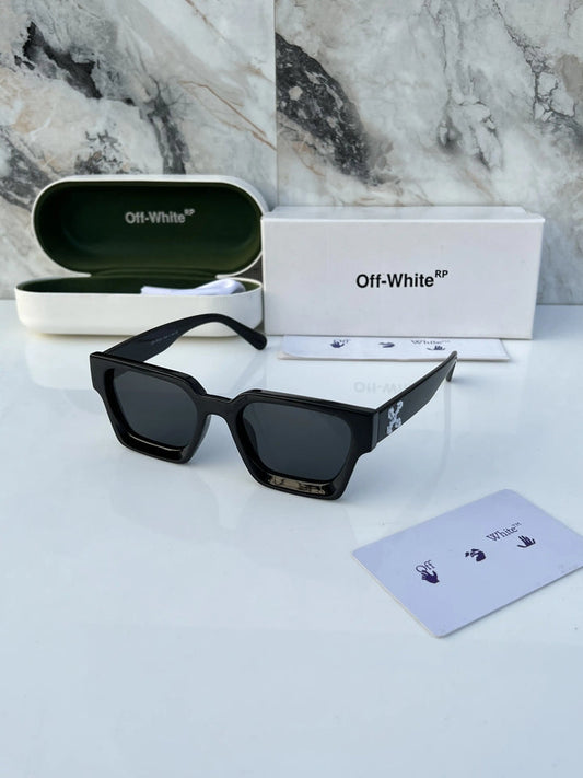 Off White Premium Black Sunglasa