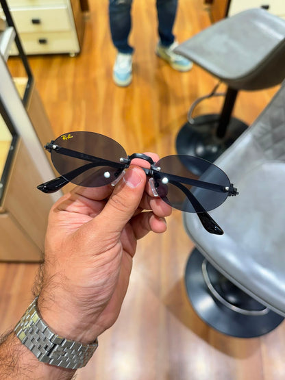 Ray ban Rocky ASAP Edition Oval All Black Tinted Sunglasses 111