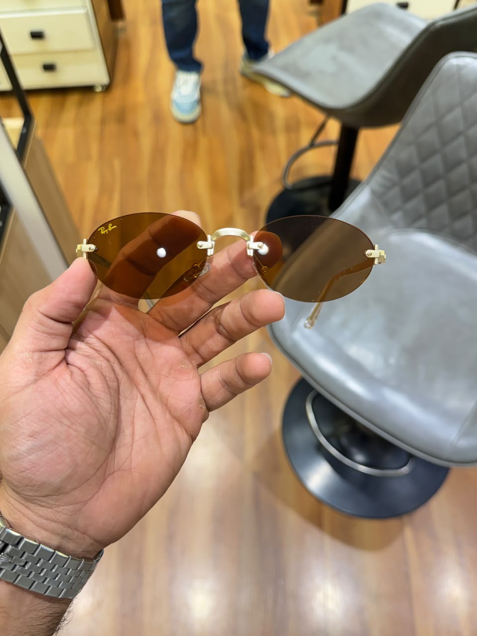 Ray ban Rocky ASAP Edition Oval Brown Tinted Sunglasses 111
