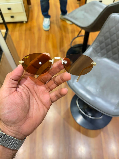 Ray ban Rocky ASAP Edition Oval Brown Tinted Sunglasses 111
