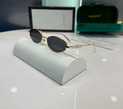 GG 3287 Black and Gold Premium Unisex Sunglasses