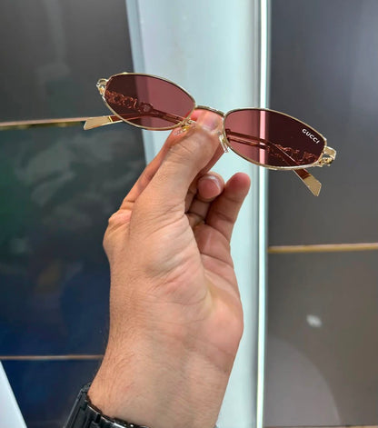 GG 3287 Ruby and Gold Premium Unisex Sunglasses