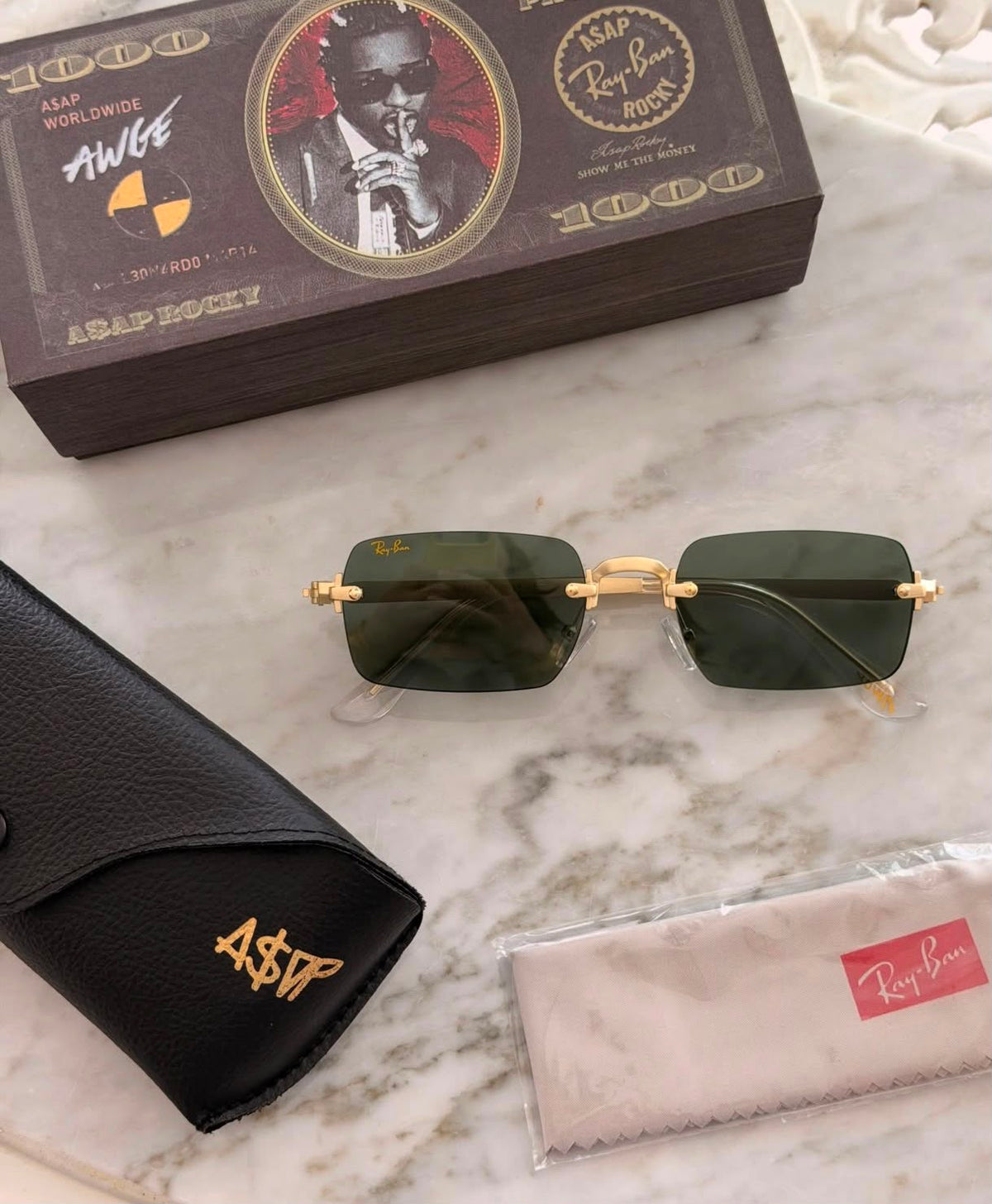 RB 888 GREEN TINTED PREMIUM SUNGLASS