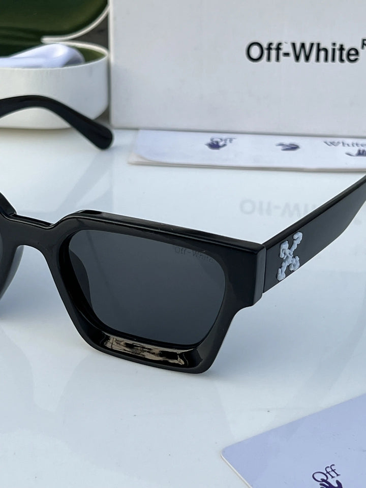 Off White Premium Black Sunglasa