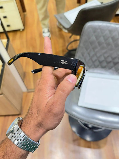Ray ban Puffer Black Yellow Premium Model
