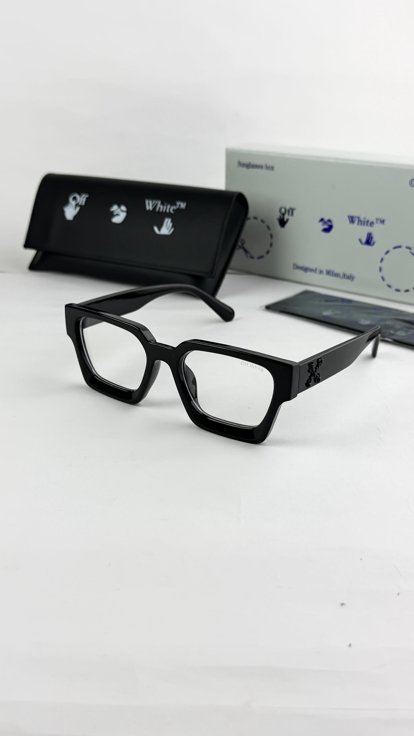 Off White Premium Jet BLACK Frame