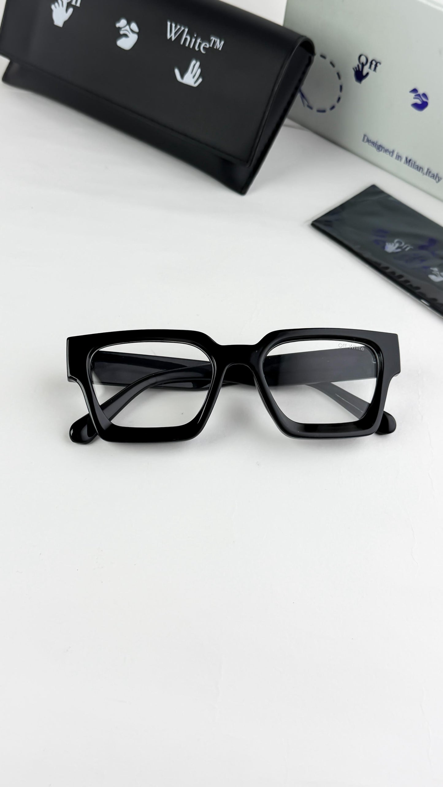 Off White Premium Jet BLACK Frame