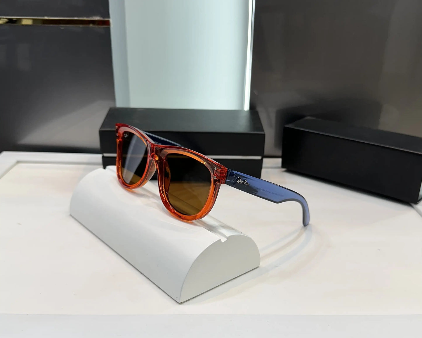 RB 0502 ORANGE BLUE PREMIUM SUNGLASS