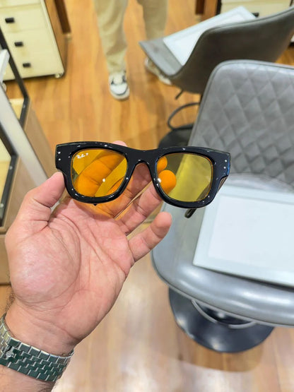 Ray ban Puffer Black Yellow Premium Model