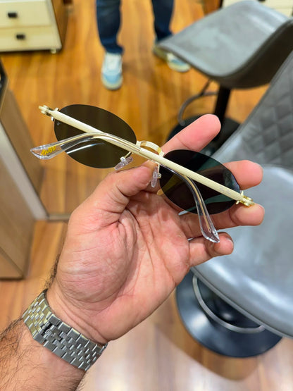 Ray ban Rocky ASAP Edition Oval Green Gold Tinted Sunglasses 111