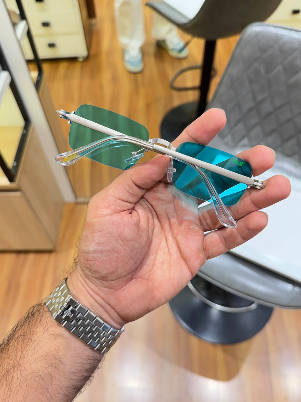RB Tinted Aqua Blue Sunglass