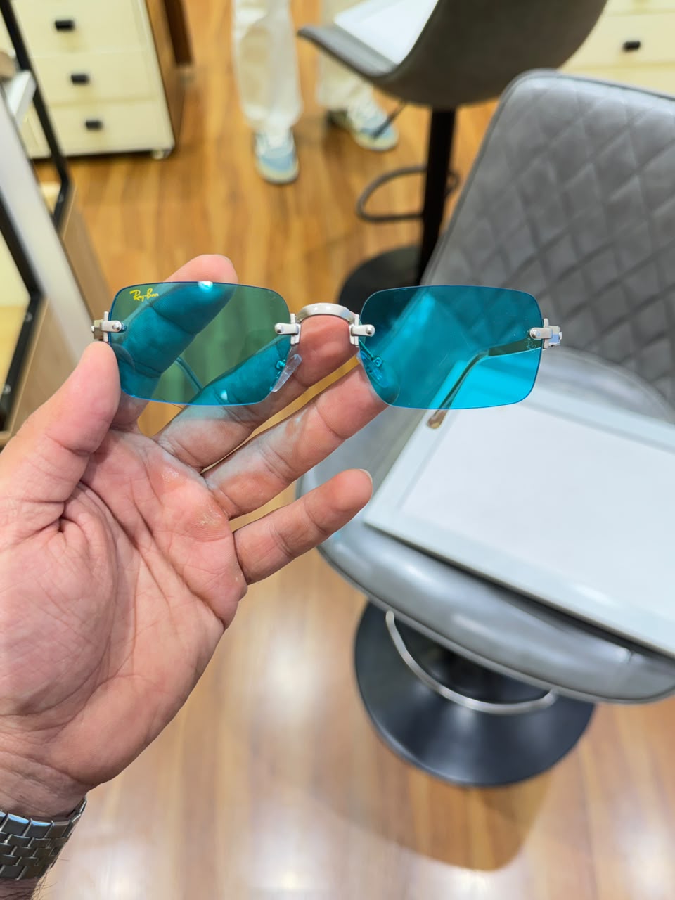 RB Tinted Aqua Blue Sunglass
