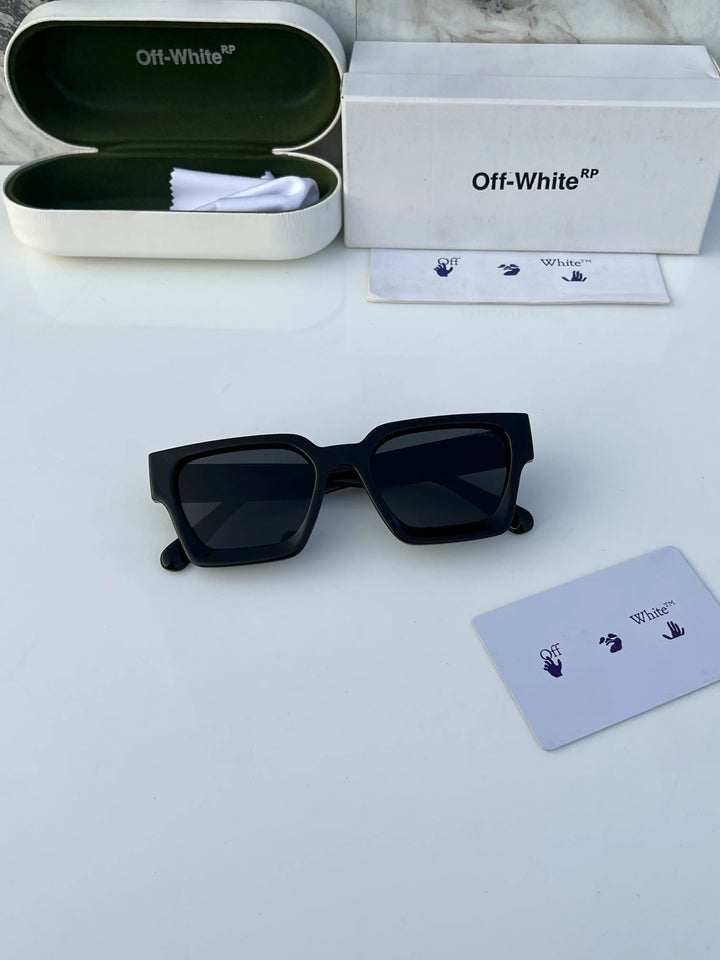 Off White Premium Black Sunglasa